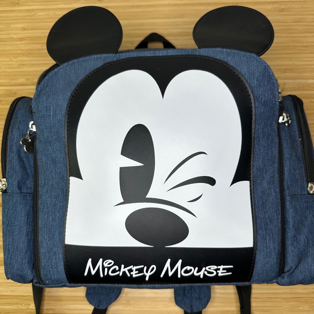 Disney Mickey Mouse 2 in 1 Diaper Bag Booster Seat Backpack Kids Travel‎ Bag - Picture 2 of 16